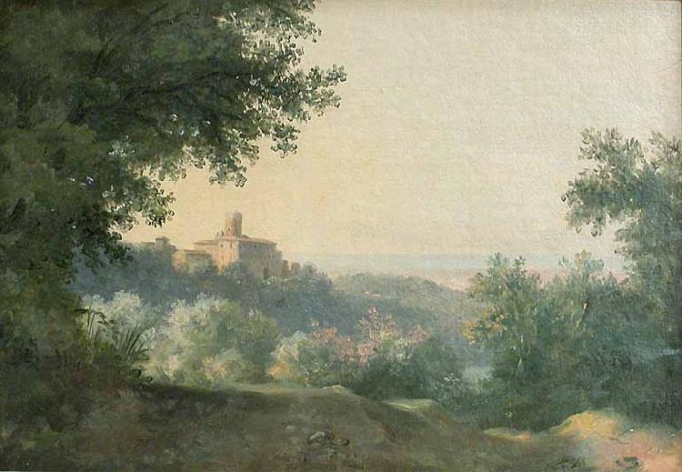 Pierre de Valenciennes Landscape from the french painter Pierre-Henri de Valenciennes. View of the Palace of Nemi Sweden oil painting art